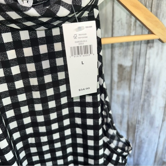 NWT Banana Republic Gingham PRINT BOW NECK HALTER TOP - Picture 9 of 9